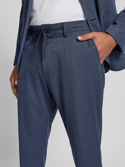 s.Oliver BLACK LABEL Regular fit pantalon met persplooien Blauw - 3