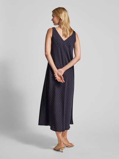 ROBE LÉGÈRE Maxi-jurk met V-hals Marineblauw - 5