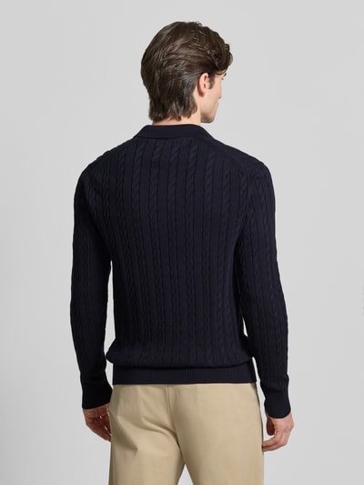 Tommy Hilfiger Regular Fit Strickpullover aus reiner Baumwolle Marine 5