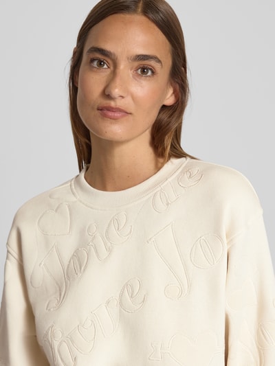 Jake*s Casual Sweatshirt mit Strukturmuster Ecru 3