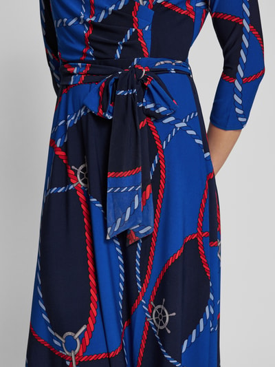 Lauren Ralph Lauren Midi-jurk in wikkellook, model 'CARLYNA' Blauw - 3