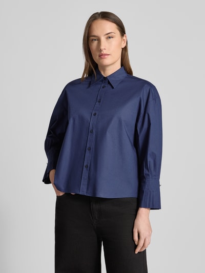 HUGO Regular fit overhemdblouse van Katoenmix model 'EGGY' Marineblauw - 4
