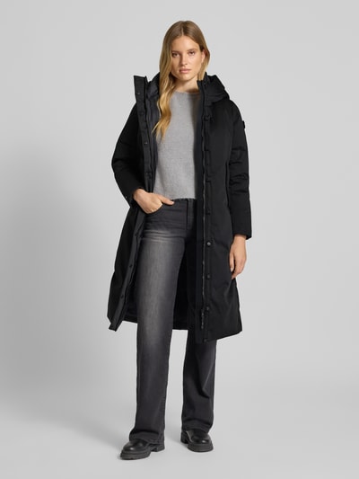 khujo Lange jas met capuchon, model 'LUGGS' Zwart - 1