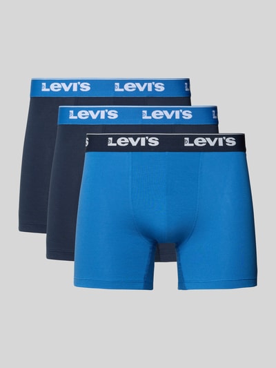 Levi's® Boxershort met logostitching in een set van 3 stuks, model 'Repeat' Donkerblauw - 1