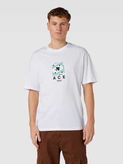 Jack & Jones T-shirt z nadrukiem z motywem model ‘BLOCKPOP’ Biały 4