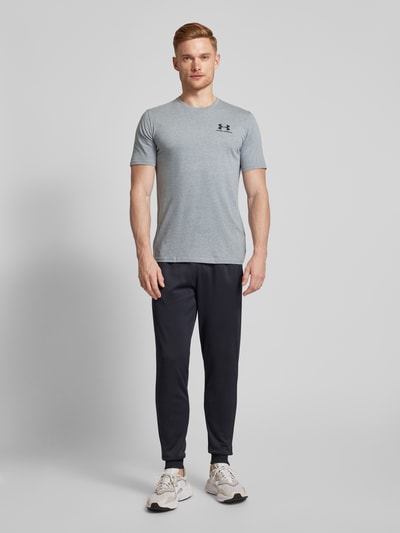 Under Armour T-Shirt mit Label-Print Mittelgrau 1