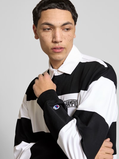 Champion Relaxed Fit Poloshirt aus Baumwolle Black 3