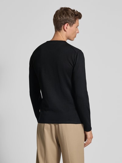 Casual Friday Sweter z mieszanki wełny Czarny 5