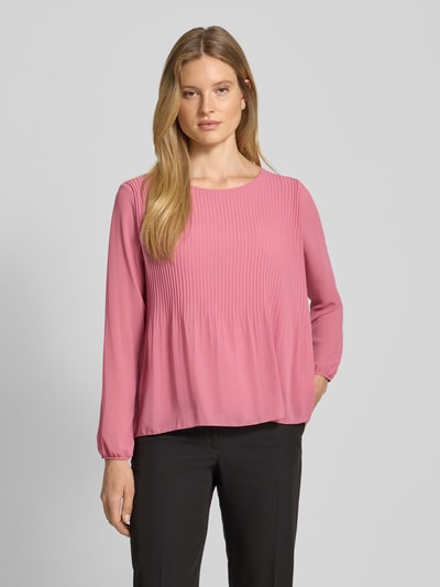 ZABAIONE Regular fit blouse met plissévouwen, model 'Ev44a' Oudroze - 4