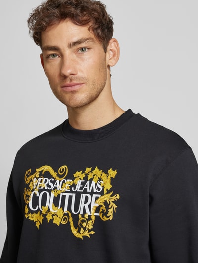 Versace Jeans Couture Sweatshirt met labelprint Zwart - 3