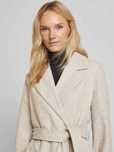 Vero Moda Taillierter Mantel mit Bindegürtel Modell 'FORTUNEAYA' Beige 3