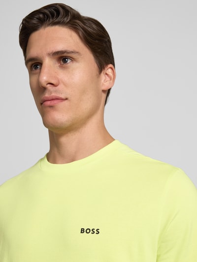 BOSS Green Regular Fit T-Shirt aus Baumwoll-Mix Hellgruen 3