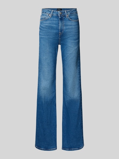 Produktfoto, blaue Flared Bootcut-Jeans aus Baumwoll-Mix Modell 'WILLA' von Pepe Jeans, Damen Bootcut-Jeans, glatte Oberfläche