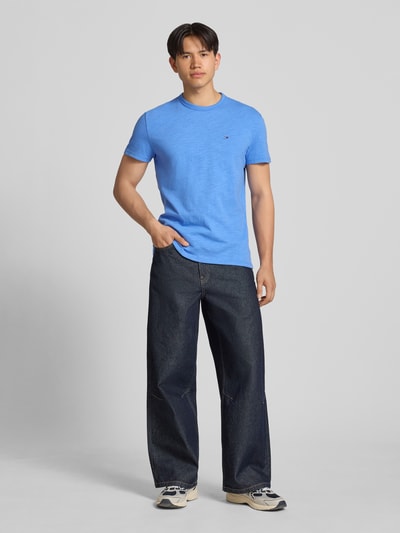 Tommy Jeans Regular Fit T-Shirt aus reiner Baumwolle Hellblau 1