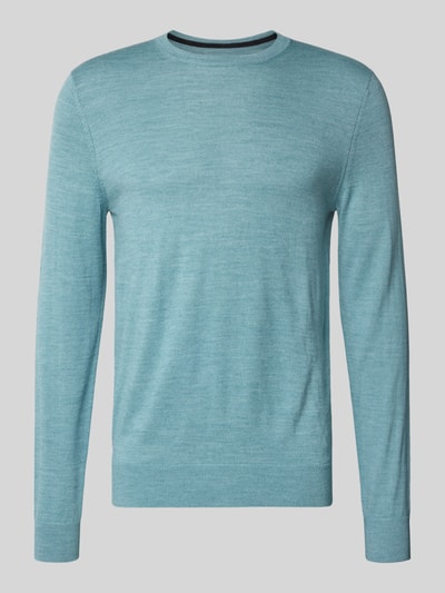 Christian Berg Men Regular Fit Longsleeve aus Merino-Mix Schilf Melange 2