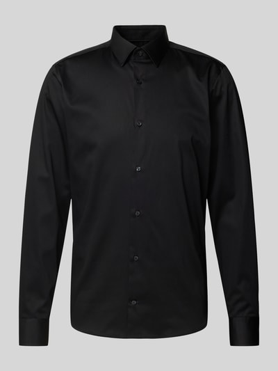 JOOP! Slim Fit Business-Hemd mit Kentkragen Modell 'Pit' Black 2