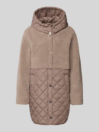 WHITE LABEL Gewatteerd jack met fleece en steekzakken Taupe - 2
