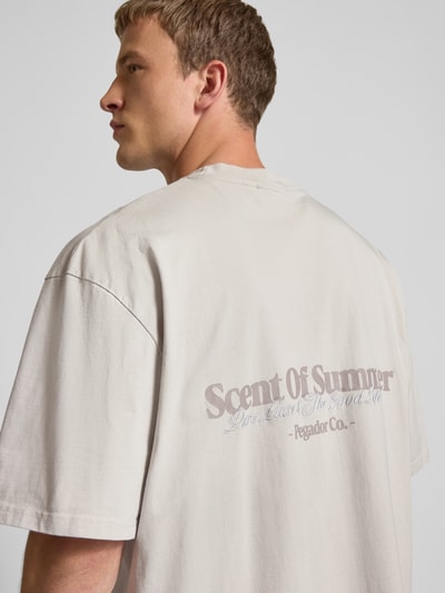 Pegador Oversized T-Shirt mit Rundhalsausschnitt Hellgrau 3