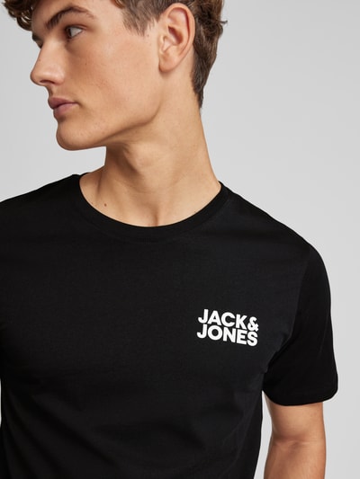 Jack & Jones T-Shirt mit Label-Print Modell 'ECORP' Black 3