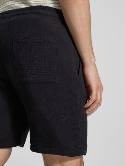 JAKE*S STUDIO MEN Regular Fit Shorts mit elastischem Bund Black 3