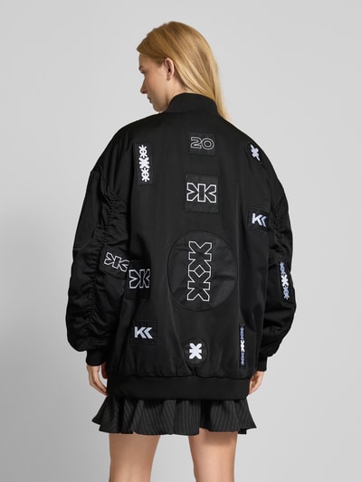 Karo Kauer Bomberjacke mit Label-Patches Black 5