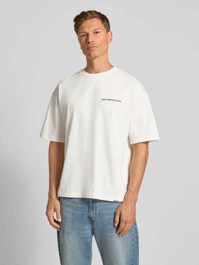 Don´t Waste Culture Oversized T-Shirt mit Logo-Print Modell 'Zalira' Offwhite 4