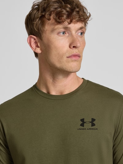 Under Armour T-shirt z nadrukiem z logo Oliwkowy 3