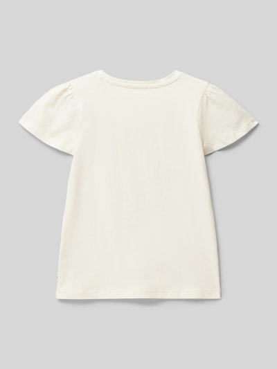 Tom Tailor T-shirt met pailletten Offwhite - 3