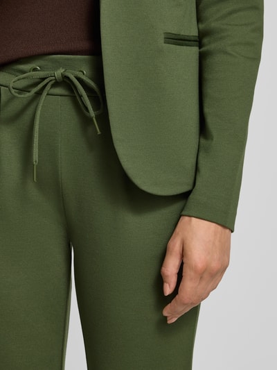 ICHI Spodnie dresowe z elastycznym pasem model ‘KATE’ Khaki 3