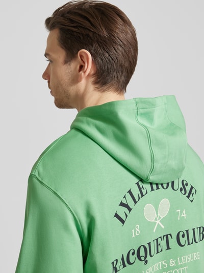 Lyle & Scott Hoodie met statement- en labelprint Lichtgroen - 3