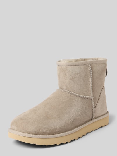 UGG Lederstiefel mit Label-Badge Modell 'CLASSIC MINI' Taupe 1
