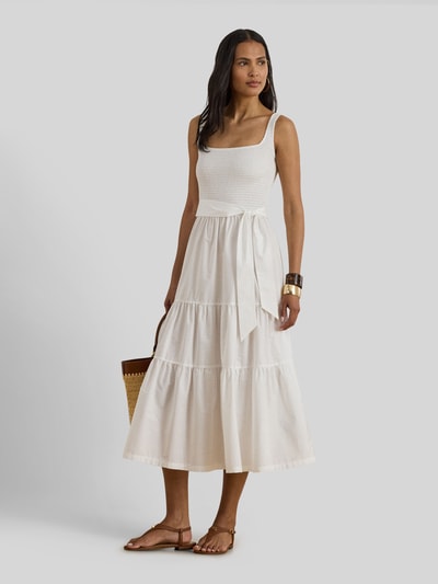 Lauren Ralph Lauren Freizeitkleid aus reiner Baumwolle Weiss 1