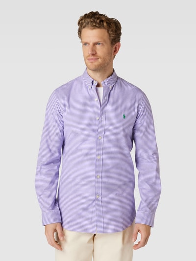 Polo Ralph Lauren Slim fit vrijetijdsoverhemd met vichy-ruit Lavendel - 4