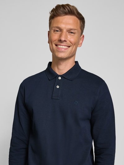 MCNEAL Regular Fit Poloshirt mit Label-Stitching Dunkelblau 3