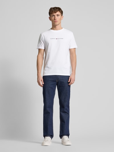 Tommy Hilfiger T-Shirt mit Label-Print Weiss 1