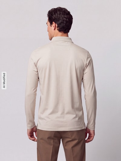 BOSS Green Poloshirt mit Logo-Patch Modell 'Pirol' Sand 5