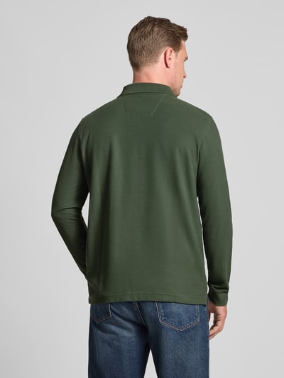 Fynch-Hatton Regular fit poloshirt met logostitching Flessengroen - 5