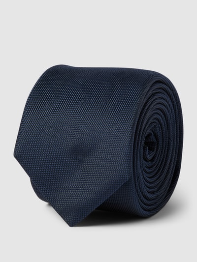 BOSS Slim Fit Stropdas met structuurmotief Marineblauw - 2