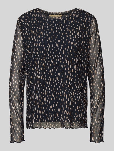 Smith and Soul Bluzka z siateczki z długim rękawem i okrągłym dekoltem Ciemnoniebieski 2