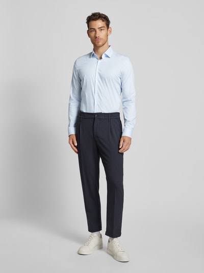 OLYMP No. Six Super slim fit zakelijk overhemd met kentkraag Bleu - 1