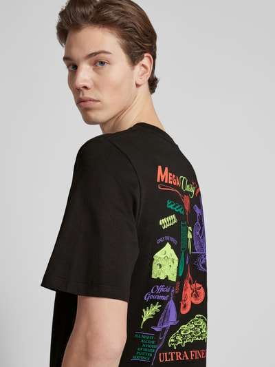 Jack & Jones T-shirt met motiefprint, model 'RECIPE' Zwart - 3