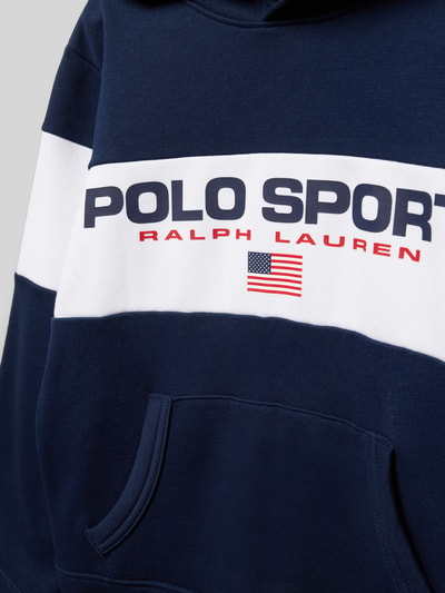 Polo Sport Hoodie mit Label-Print Marine 2