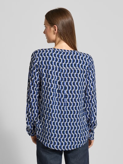 Christian Berg Woman Bluzka o kroju regular fit z wiskozy z dekoltem w serek Ciemnoniebieski 5