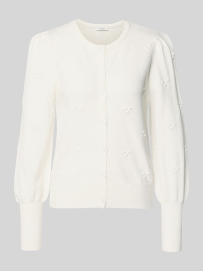 b.young Gebreid jack van Viscosemix met Knoopsluiting model 'MANINA' Offwhite - 2