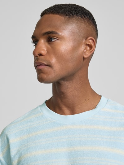 Lindbergh Oversized T-shirt met ronde hals Lichtblauw - 3