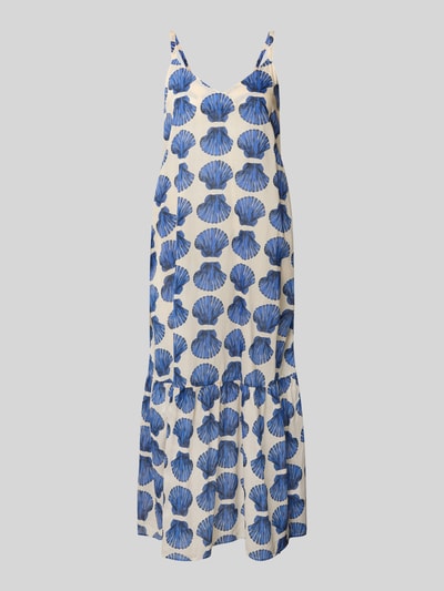 Christian Berg Woman Maxikleid mit Spaghettiträgern Blau 2