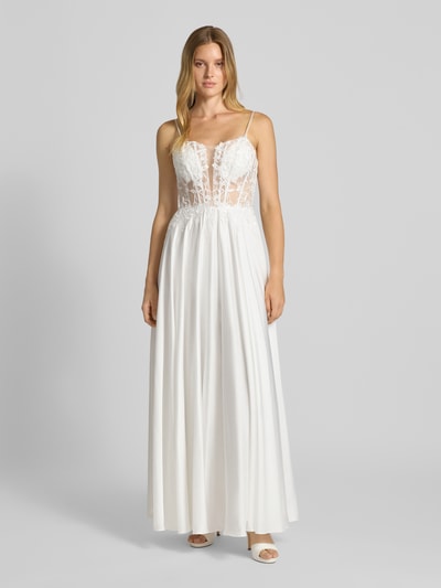 Mascara Regular Fit Brautkleid in semitransparentem Design Weiss 4