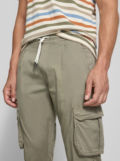 Lindbergh Cargobroek met elastische band Kaki - 3