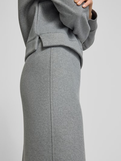 OPUS Spódnica midi z dodatkiem wiskozy model ‘Rudila’ Jasnoszary 3