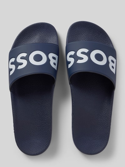 BOSS Sandalen met labeldetail, model 'Aryeh' Marineblauw - 3